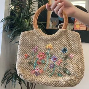 Floral Woven Purse